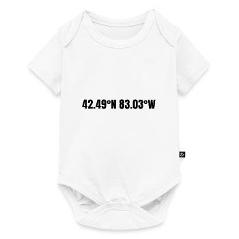 Warren, Michigan, United States Coordinates - Baby Premium short-sleeve bodysuit - white - Front