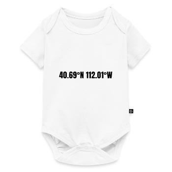 West Valley City, Utah, USA Coordinates - Baby Premium short-sleeve bodysuit - white - Front