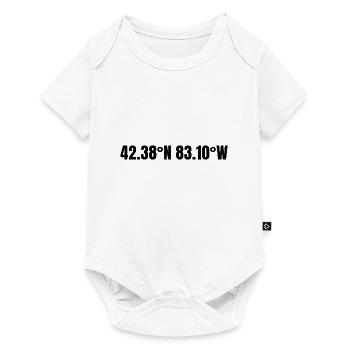Coordonnées de Détroit, Michigan, États-Unis - Body à manches courtes Premium Bébé - blanc - Devant