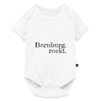 Bernburg rockt - Textdesign mit Stadtnamen - Baby Premium Kurzarmbody - Weiß - Vorne