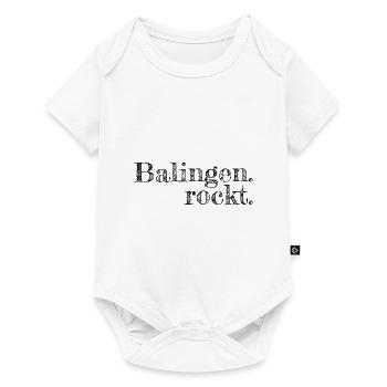 Balingen rockt - Textdesign mit Stadtnamen - Baby Premium Kurzarmbody - Weiß - Vorne