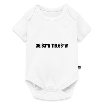 Coordonnées Clovis Californie États-Unis - Body à manches courtes Premium Bébé - blanc - Devant