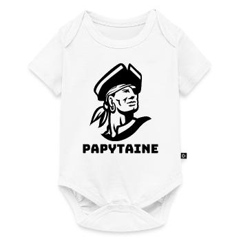 Papytaine Capitaine De Navire Marin Homme Captain - Body à manches courtes Premium Bébé - blanc - Devant