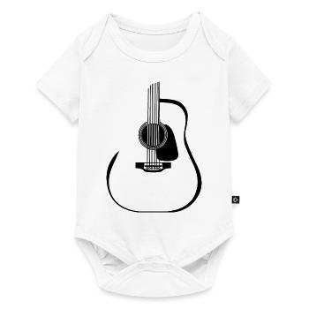 Cool Guitare Acoustique Guitariste Guitariste Guitariste Cadeau - Body à manches courtes Premium Bébé - blanc - Devant