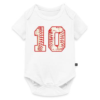 Baseball 10th Birthday 10 Years Old - Baby Premium short-sleeve bodysuit - white - Front