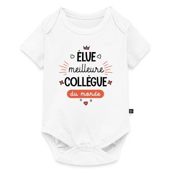 Meilleure collègue du monde Mug collegue - Body à manches courtes Premium Bébé - blanc - Devant