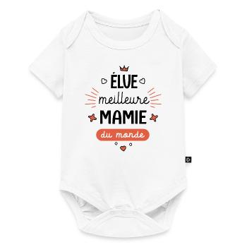 Meilleure Mamie du monde Mug grand mère - Body à manches courtes Premium Bébé - blanc - Devant