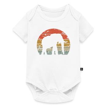 Elephant Retro Silhouette Wildlife Elephant Lover - Baby Premium short-sleeve bodysuit - white - Front