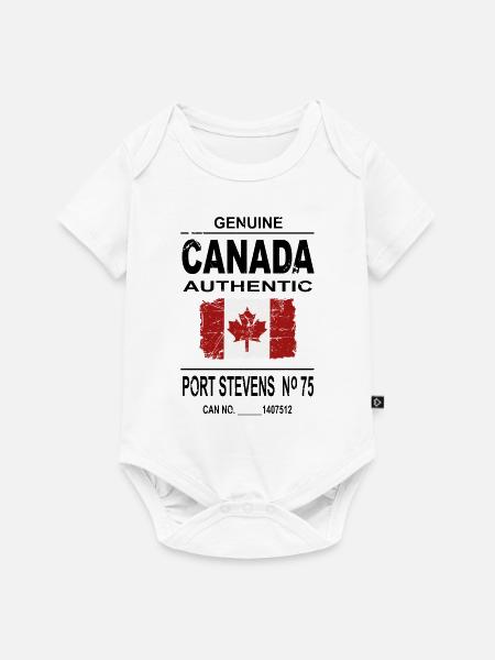 Kanada - Maple Leaf - Canada - Baby Premium Kurzarmbody - Weiß