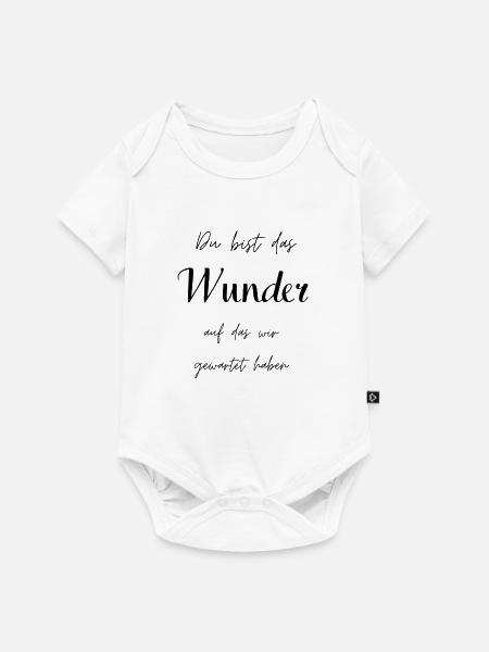 Du bist mein Wunder - Baby Premium Kurzarmbody - Weiß