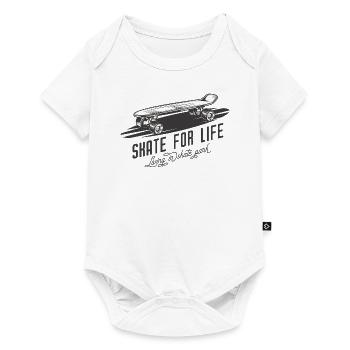 Skateboard Skate For Life Skateboarder - Body à manches courtes Premium Bébé - blanc - Devant