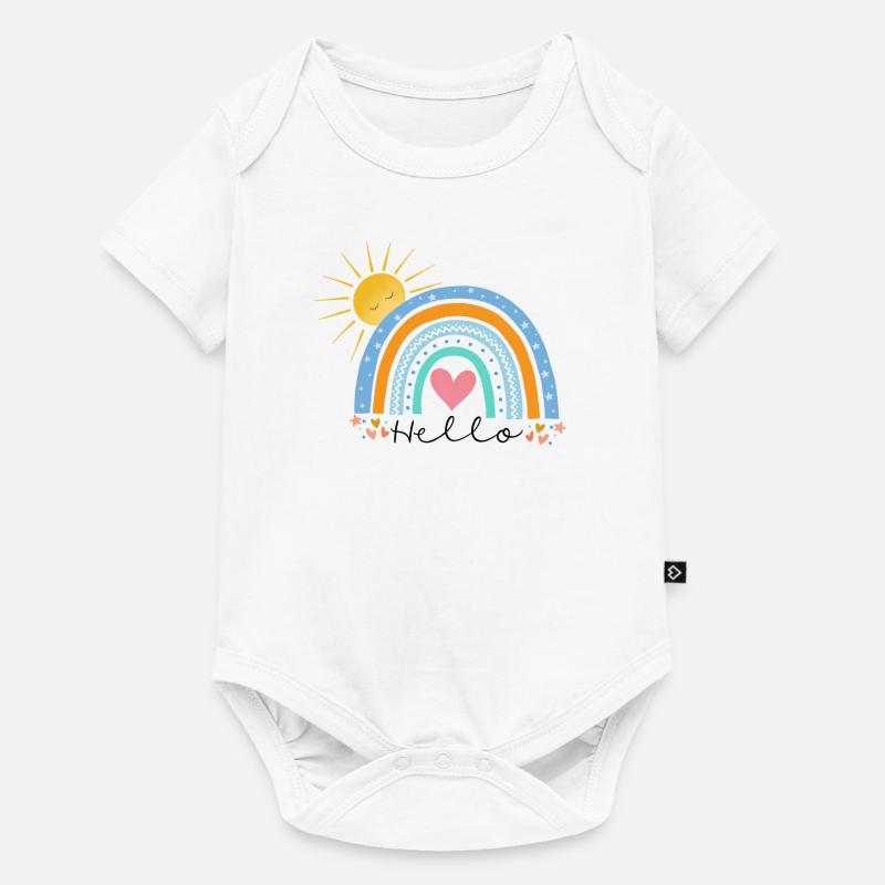 Arc-en-ciel - Body à manches courtes Premium Bébé - blanc