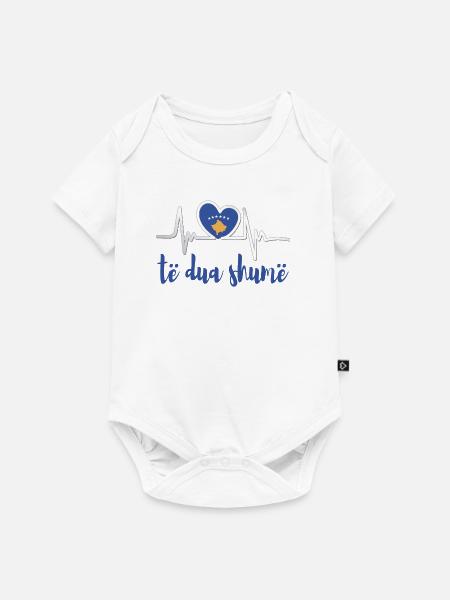 albanisch kosovo albania shirt te dua shume - Baby Premium Kurzarmbody - Weiß