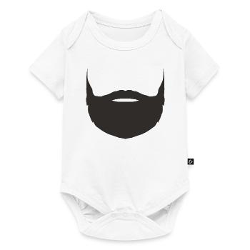 Tendance hipster de masque de barbe pleine barbe - Body à manches courtes Premium Bébé - blanc - Devant