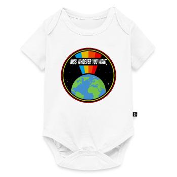 Rainbow Kiss Graphic - Baby Premium short-sleeve bodysuit - white - Front