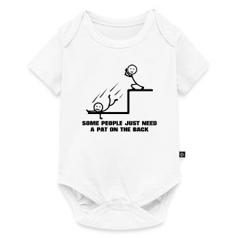 Manche Leute brauchen nur einen Klaps auf die Schulter Sarkastisch - Baby Premium Kurzarmbody - Weiß - Vorne