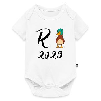 Canard Pension 2025 Pension Retraite Grand-père Mamie Retraité - Body à manches courtes Premium Bébé - blanc - Devant