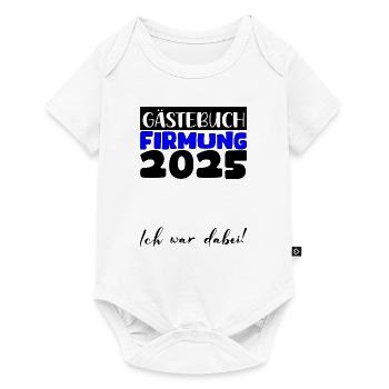 Confirmation 2025 livre d'or cadeau filles garçons - Body à manches courtes Premium Bébé - blanc - Devant