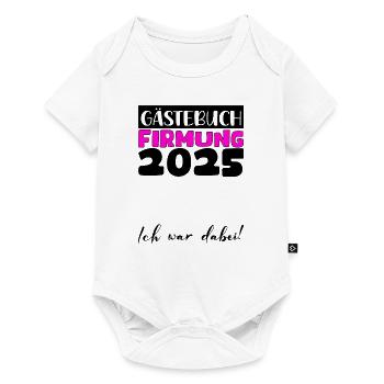 Confirmation 2025 livre d'or cadeau filles garçons - Body à manches courtes Premium Bébé - blanc - Devant
