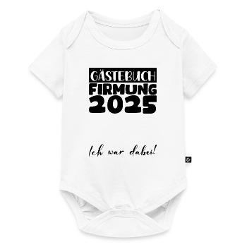Confirmation 2025 livre d'or cadeau filles garçons - Body à manches courtes Premium Bébé - blanc - Devant