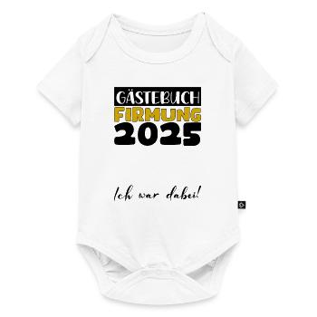 Confirmation 2025 livre d'or cadeau filles garçons - Body à manches courtes Premium Bébé - blanc - Devant