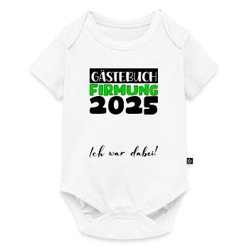 Confirmation 2025 livre d'or cadeau filles garçons - Body à manches courtes Premium Bébé - blanc - Devant