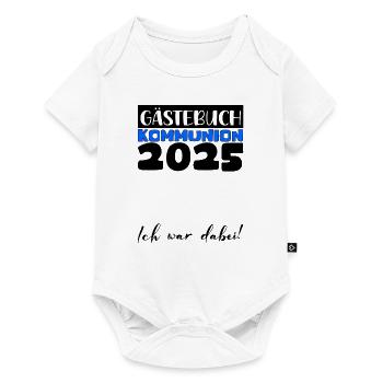 Communion 2025 Livre d’or Cadeau Fille Garçons - Body à manches courtes Premium Bébé - blanc - Devant
