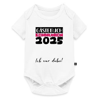 Livre d'Or Communion 2025 Cadeau Filles Garçons - Body à manches courtes Premium Bébé - blanc - Devant