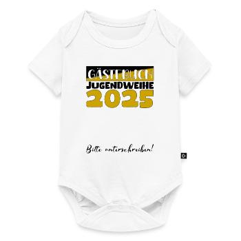 Consécration des jeunes 2025 Livre d'or Cadeau Filles Garçons - Body à manches courtes Premium Bébé - blanc - Devant