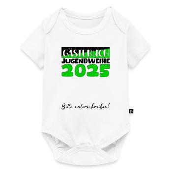 Consécration des jeunes 2025 Livre d'or Cadeau Filles Garçons - Body à manches courtes Premium Bébé - blanc - Devant