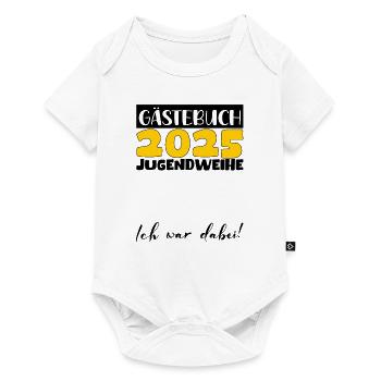 Jugendweihe 2025 Livre d’or Cadeau Filles Garçons - Body à manches courtes Premium Bébé - blanc - Devant