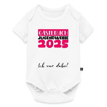 Jugendweihe 2025 Livre d’or Cadeau Filles Garçons - Body à manches courtes Premium Bébé - blanc - Devant