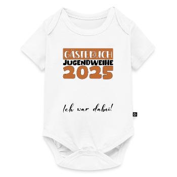 Jugendweihe 2025 Livre d’or Cadeau Filles Garçons - Body à manches courtes Premium Bébé - blanc - Devant