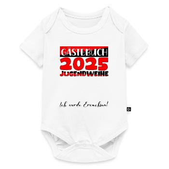 Jugendweihe 2025 Livre d’or Cadeau Filles Garçons - Body à manches courtes Premium Bébé - blanc - Devant