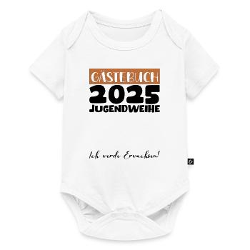 Jugendweihe 2025 Livre d’or Cadeau Filles Garçons - Body à manches courtes Premium Bébé - blanc - Devant