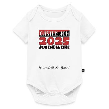 Jugendweihe 2025 Livre d’or Cadeau Filles Garçons - Body à manches courtes Premium Bébé - blanc - Devant