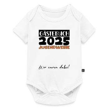 Jugendweihe 2025 Livre d’or Cadeau Filles Garçons - Body à manches courtes Premium Bébé - blanc - Devant