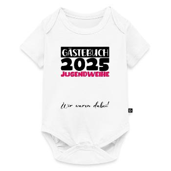 Jugendweihe 2025 Livre d’or Cadeau Filles Garçons - Body à manches courtes Premium Bébé - blanc - Devant