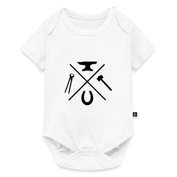 Blacksmith Anvil Men's T-Shirt Funny Farrier S - Baby Premium short-sleeve bodysuit - white - Front