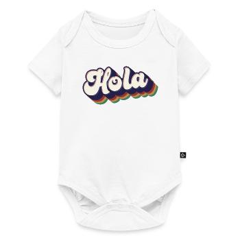 Hola Espagnol Bonjour Hawaii Hawaiian Pride Mexicain - Body à manches courtes Premium Bébé - blanc - Devant