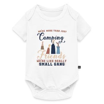 Camping Camper Outdoor Sommer Design - Baby Premium Kurzarmbody - Weiß - Vorne