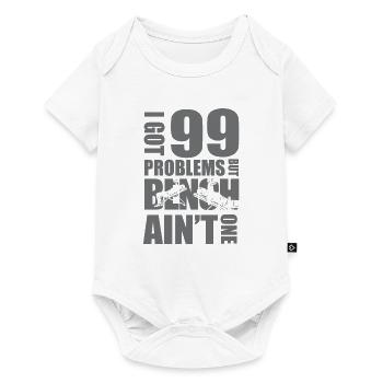 Bodybuilder Kraftsport Fitness Motiv - Baby Premium Kurzarmbody - Weiß - Vorne