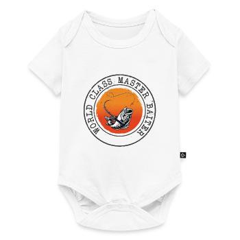 Lustiger Angler Fischer Spruch Angeln - Baby Premium Kurzarmbody - Weiß - Vorne