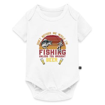 Lustiger Angler Fischer Spruch Angeln - Baby Premium Kurzarmbody - Weiß - Vorne