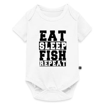 Lustiger Angler Fischer Spruch Angeln - Baby Premium Kurzarmbody - Weiß - Vorne