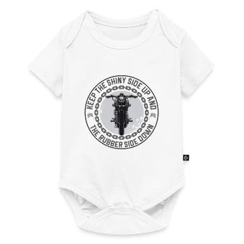 Lustiges Motorrad Geschenk Biker Spruch - Baby Premium Kurzarmbody - Weiß - Vorne