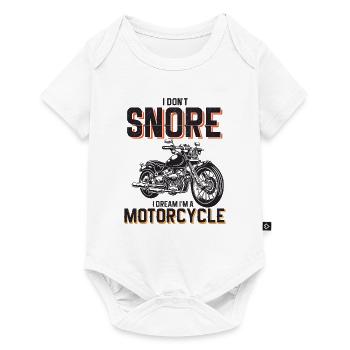 Lustiges Motorrad Geschenk Biker Spruch - Baby Premium Kurzarmbody - Weiß - Vorne