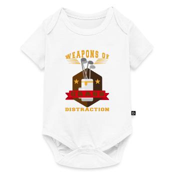 Golf Geschenk Witz Golfspieler Golfer - Baby Premium Kurzarmbody - Weiß - Vorne