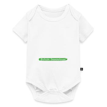 Vegan Fleischlos Tierlieb & Veganer - Baby Premium Kurzarmbody - Weiß - Vorne
