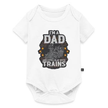 Lokführer Bahn Design I Model Eisenbahn - Baby Premium Kurzarmbody - Weiß - Vorne